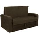 Sofá Cama Daiane com Baú 2 Lugares 140cm Cor Marrom