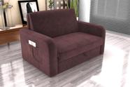 Sofá Cama Daiane Veludo Rose E431 - Matrix