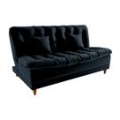 Sofá Cama Day 185cm Reclinável Manual Veludo Preto - Sallar Home
