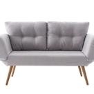 Sofá Cama de Solteiro 140cm X 84cm Adele Cinza Gelo Sofá Cama de Solteiro 140cm X 84cm Adele Cinza Gelo