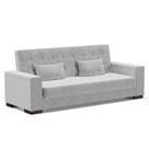 Sofá Cama Decorativo 210cm Beesley Suede Cinza G19 - Gran Belo