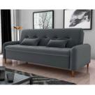 Sofá-cama Donna 3 Lugares Reclinável Veludo Cinza - Matrix