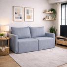 Sofá Cama Dubai Retratil e Reclinavel 3 Lugares em Linho Sofatec