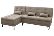 Sofá Cama e Chaise 3 lugares 200cm Nice Capuccino Matrix