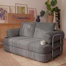 Sofá Cama Elo. 1,88m Xpand Tech Tecido Velourê Cama inBox