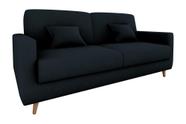 Sofá Cama Emília 2 Lugares 190cm Preto Matrix