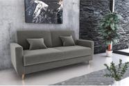 Sofá Cama Emilia Suede Cinza B250 - Matrix Sofá Cama Emilia Suede Cinza B250 - Matrix