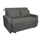 Sofá Cama End 138cm Reclinável Manual Suede Cinza - Sallar Home