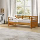 Sofá Cama Enjoy Mona Vintage em Madeira Maciça Imbuia Acompanha Nicho