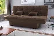 Sofá Cama Esmeralda Veludo Marrom E426 - Matrix