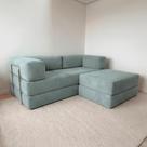 Sofá-Cama Flowin Cotelê Retratil vai na caixa com Chaise Sofá-Cama Flowin Cotelê Retratil vai na caixa com Chaise