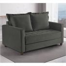 Sofa Cama Frisa Colchao Casal Pes de Madeira Talento Móveis