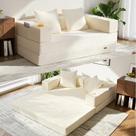 Sofá Cama Futon Conversível 4 em 1 COMAX Bege