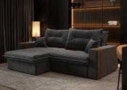 Sofá-cama Ipanema 3 Lugares Suede Grafite 200cm