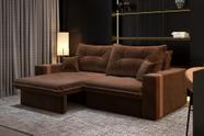 Sofá-cama Ipanema 3 Lugares Suede Marrom 200cm