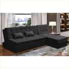 Sofá Cama King 5 Lugares 2,70m Agnes Suede Rover & Beato