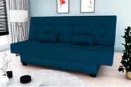 Sofá Cama Laila Veludo Azul E433 - Matrix