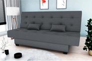 Sofá Cama Laila Veludo Cinza E425 - Matrix