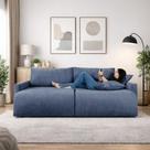 Sofá Cama Living Retrátil Milão Com Almofadas Soltas 2,20 em Linho Cor: Bege Sofá Cama Living Retrátil Milão Com Almofadas Soltas 2,20 em Linho Cor: Bege