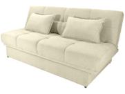 Sofá-cama Lugares Retrátil com Baú Reclinável Veludo Sany