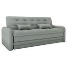 Sofá Cama Madalena Reclinável com Cama Auxiliar 3 Lugares Tecido Linho 200cm Matrix Cor Cinza