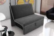 Sofá Cama Malu Suede Cinza B250 - Matrix