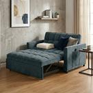 Sofá Cama Miami 2 Lugares Confortável com Percintas e Molas Bonnel para Uso Diário - Azul Sofá Cama Miami 2 Lugares Confortável com Percintas e Molas Bonnel para Uso Diário - Azul
