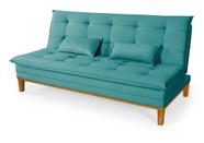 Sofá Cama Mob Estofado em Suede Pés em Madeira Reforçado +Nf