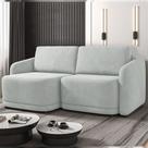 Sofá Cama Modulado Retrátil e Reclinável Decorativo Varsóvia 216cm Veludo Cinza G33 - Gran Belo