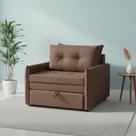 Sofá Cama Montreal Solteiro 95cm X 90cm Marrom