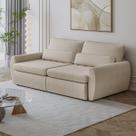 Sofá Cama Orgânico Multifuncional Charlie 2,10m com Almofadas Soltas Conforto Anatômico Bege Sofá Cama Orgânico Multifuncional Charlie 2,10m com Almofadas Soltas Conforto Anatômico Bege