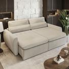 Sofá Cama Orgânico Multifuncional Charlie 2,10m com Almofadas Soltas Conforto Anatômico Bege Sofá Cama Orgânico Multifuncional Charlie 2,10m com Almofadas Soltas Conforto Anatômico Bege