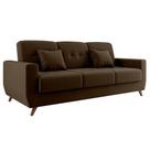 Sofá Cama Pamela 4 Lugares Reclinável com Baú 207cm Tecido Veludo Matrix Cor Marrom