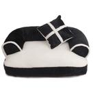 Sofá-cama para animais de estimação confortável para cães e gatos preto/branco