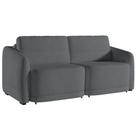 Sofá Cama para Sala de Estar 2 Lugares 176cm Montserrat K01 Bouclê Cinza - Lyam Decor