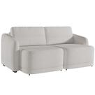 Sofá Cama para Sala de Estar 2 Lugares 176cm Montserrat K01 Bouclê Creme - Lyam Decor
