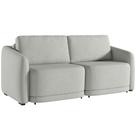 Sofá Cama para Sala de Estar 2 Lugares 216cm Montserrat K01 Linho Cinza - Lyam Decor