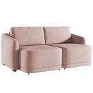 Sofá Cama Para Sala De Estar 3 Lugares 236cm Montserrat K01 Veludo Rosê - Lyam Decor Sofá Cama Para Sala De Estar 3 Lugares 236cm Montserrat K01 Veludo Rosê - Lyam Decor