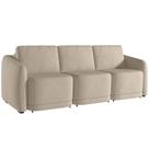 Sofá Cama para Sala de Estar 3 Lugares 276cm Montserrat K01 Linho Bege - Lyam Decor
