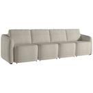 Sofá Cama para Sala de Estar 5 Lugares 436cm Montserrat K01 Bouclê Bege - Lyam Decor Sofá Cama para Sala de Estar 5 Lugares 436cm Montserrat K01 Bouclê Bege - Lyam Decor