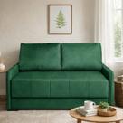 Sofá Cama para Sala de Estar Casal 154cm Veludo Isis Verde