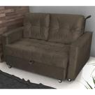 Sofá Cama para Sala de Estar Cross Veludo Marrom