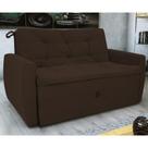 Sofá Cama para Sala de Estar Dingle Suede Marrom