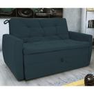 Sofá Cama para Sala de Estar Dingle Suede Petróleo