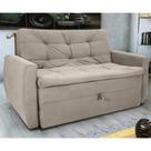 Sofá Cama para Sala de Estar Dingle Veludo Turkey Cappuccino