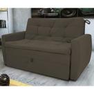Sofá Cama para Sala de Estar Hiro Suede Cappuccino