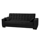 Sofá Cama para Sala de Estar Lisboa Suede Animale Preto - Ibiza