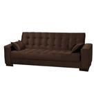 Sofá Cama para Sala de Estar Lisboa Suede Tabaco - Ibiza