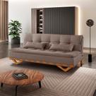 Sofa Cama para Sala de Estar Ref 42 - 2500-b Capri Marrom Claro/Avelã