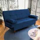Sofá Cama Pérsia 3 Lugares Suede Velut Azul Marinho - King House Sofá Cama Pérsia 3 Lugares Suede Velut Azul Marinho - King House